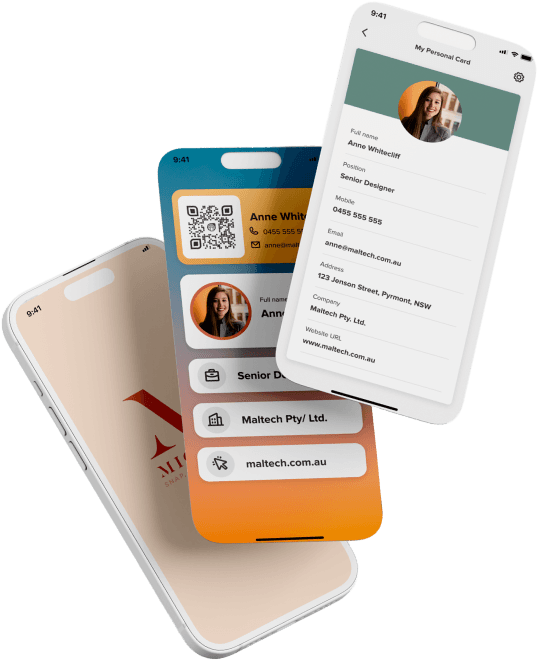 Manage employee business cards and contacts Illustration